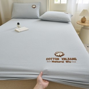 城外刺绣纯棉床笠床罩100全棉全包床单床套1.2米床垫套罩2025新款