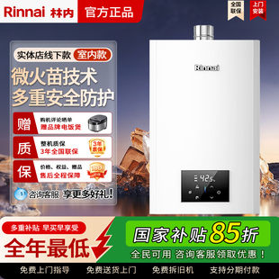 16升 16GT52燃气热水器小蛮腰安全节能静音室内13 Rinnai 林内RUS
