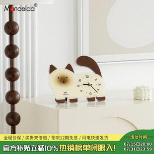 Mandelda家居创意摆台式座钟客厅玄关桌面摆件电视柜时钟装饰品