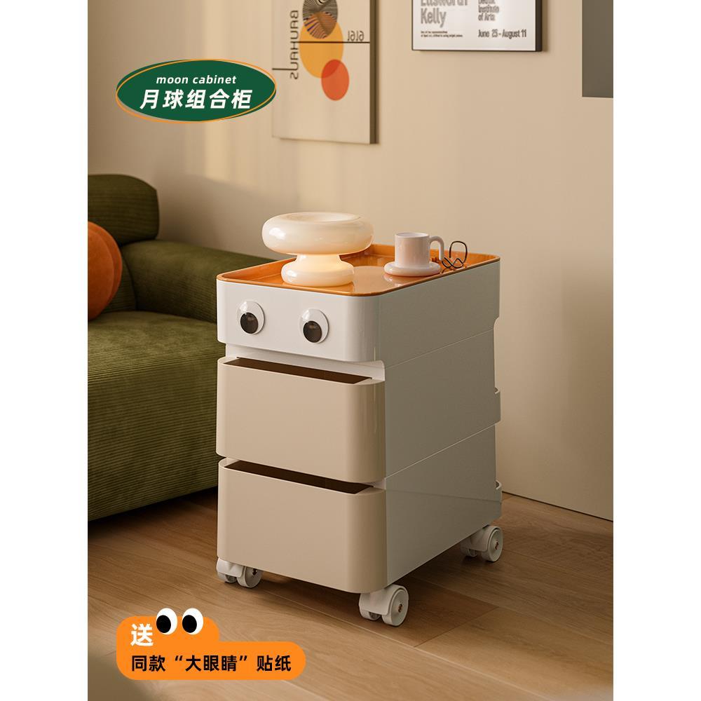 小推车置物架可移动客厅沙发边几零食收纳架北欧风餐车桌子小茶几