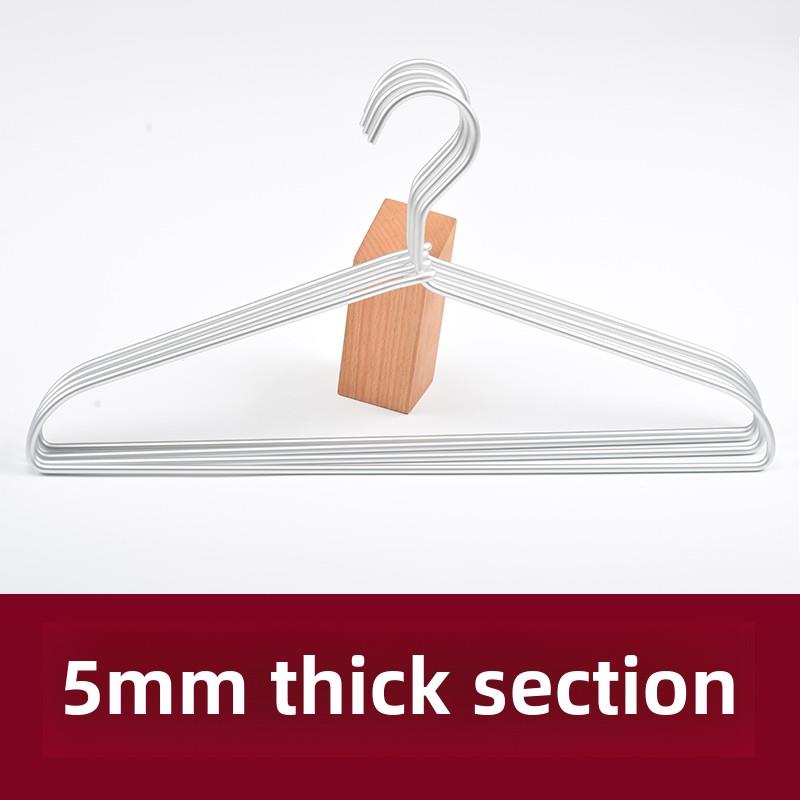 5.0加粗铝合金衣架衣服撑子晾衣挂电源按键田垌中燕麦麸