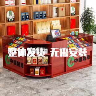 定制超市香烟柜台展示柜便利店烟架钢化玻璃烟柜收银一体展示柜台