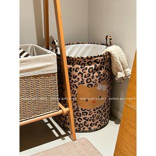 黑猫咪脏衣篮可折叠家用高颜值豹纹家用宿舍大容量脏衣服收纳筐篓