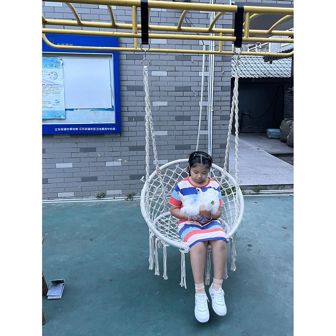 庭院户外秋千葡萄架树上秋千吊椅室内单杠阳光房吊篮摇篮阳台吊床