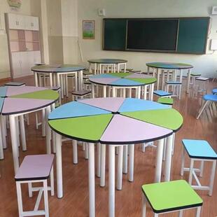幼儿园桌子儿童辅导班培训班早学校教桌组合小学生绘画美术课桌椅