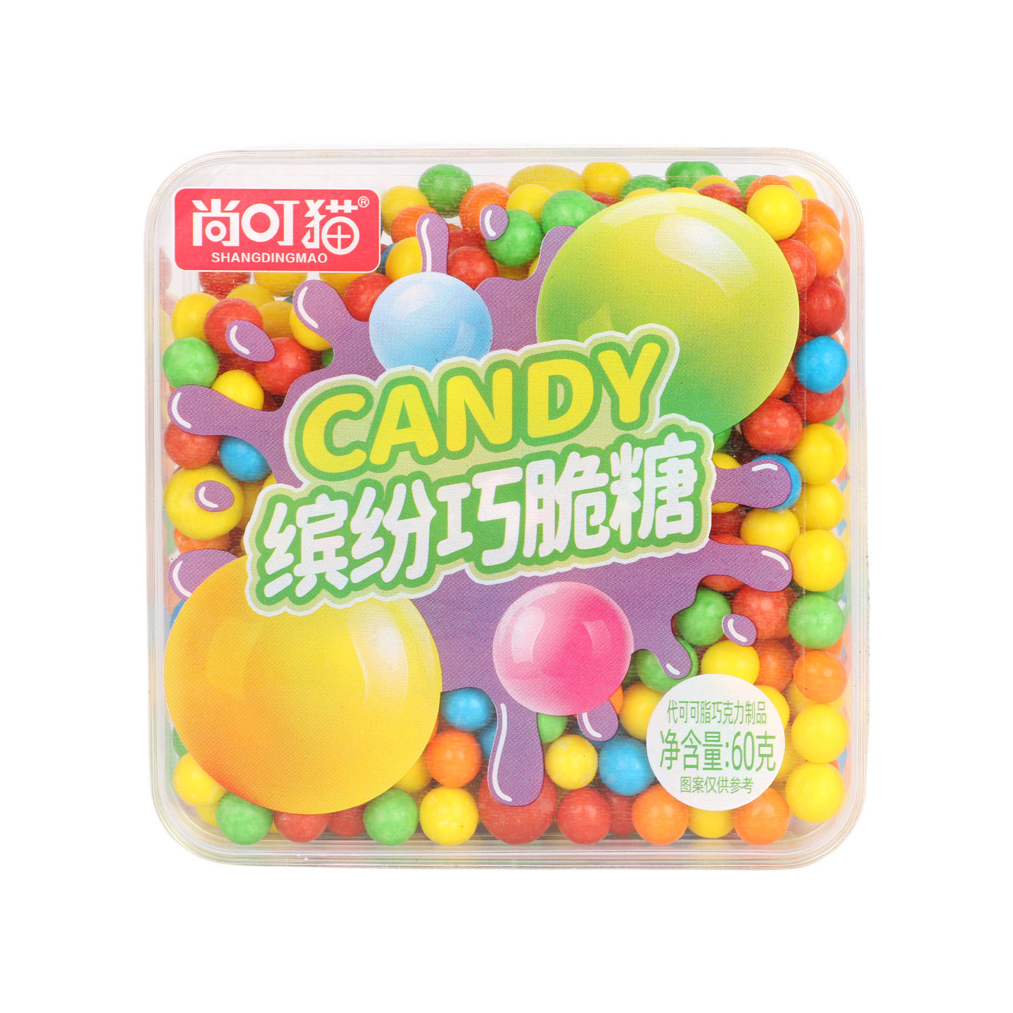 尚叮猫缤纷巧脆糖60gx6盒零食休闲食品小吃大全批发糖果玩具超市