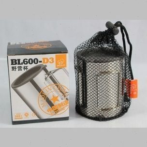 D3双层保温户外野营杯子折叠手柄300ml新包装 BL600 咖啡杯