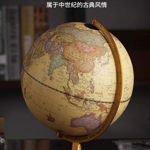 高清复古地球仪2024新款台灯中号32cm学生用3d立体悬浮办公室摆件