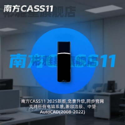2025南方cass软件加密狗cass11/10.1/9.2/9.1/9.0加密狗地形成图密码锁送教程远程安装