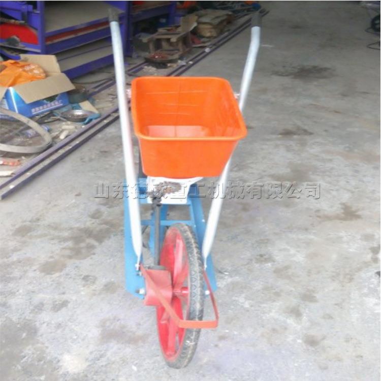 双行绿豆手推点播机玉米花生播种覆土机芝麻小麦施肥种植机