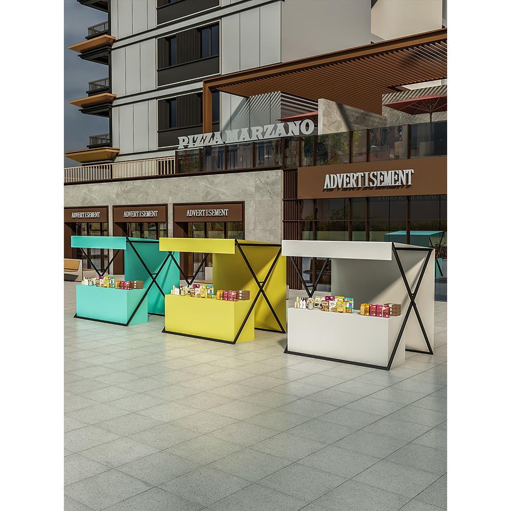 网红摆摊架市集节日摊位展示架户外商业可折叠棚架帐篷地摊架柜子
