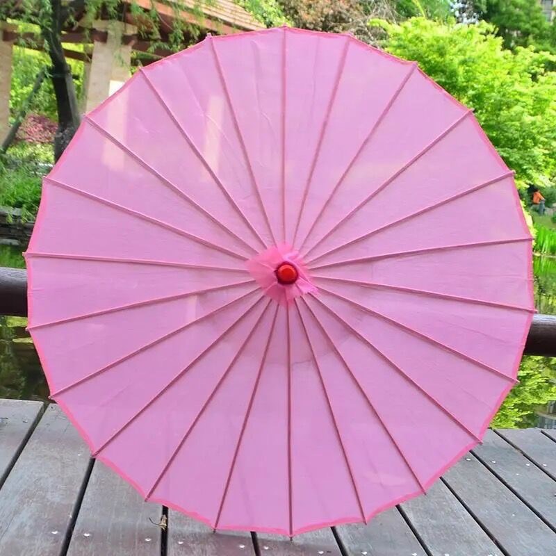 红色雨伞纯色绸布伞无花伞跳舞伞演出大红伞吊顶R喜庆回娘家舞蹈