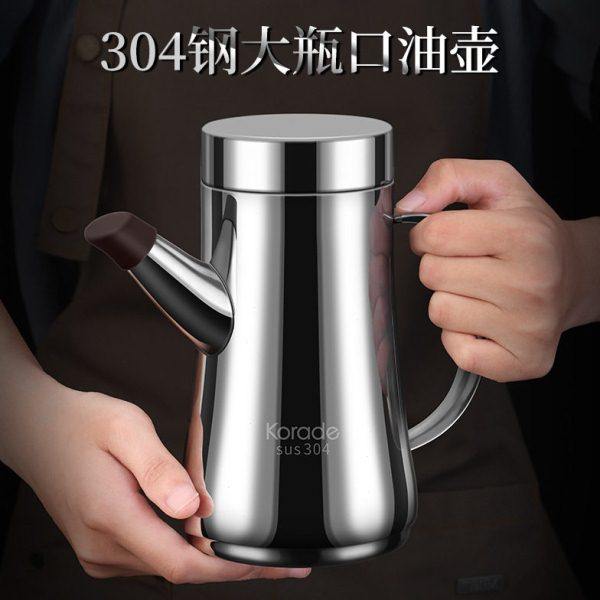端304不锈钢油壺家用大容量装油密封防漏厨房大壶口档油壶,厨房/烹饪用具,油壶,淘宝优惠券,粉丝福利购,淘宝优惠卷
