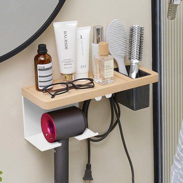 胡桃木吹风机架浴室置物架免打孔电吹风支架多功能卫生间风筒挂架,家庭/个人清洁工具,吹风机置物架,淘宝优惠券,粉丝福利购,淘宝优惠卷