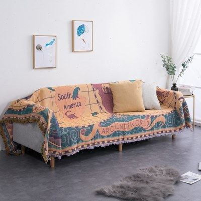 北欧世界地图沙发巾全盖沙发毯沙发套防尘罩样板间装饰,居家布艺,沙发套,淘宝优惠券,粉丝福利购,淘宝优惠卷