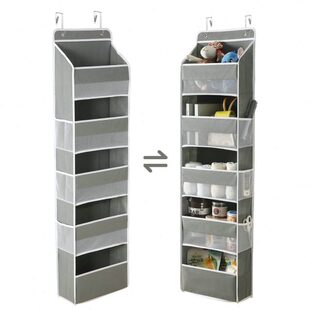 新款 收纳袋悬挂储物挂袋 无纺布门后挂袋五层大容量家居卧室壁挂式