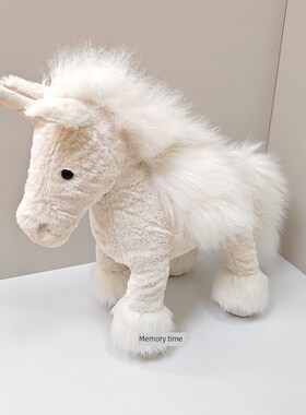 马爱小白可公仔玩偶睡觉抱独角兽毛绒玩具可祥P娃娃马年吉爱物女