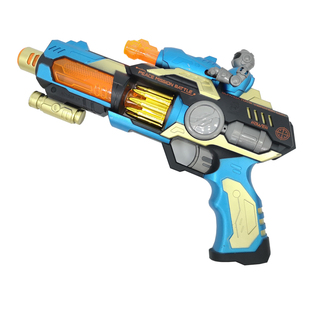 枪动玩具枪儿童声模转轮手枪男孩宝宝仿真大号Q益智震动太空电光