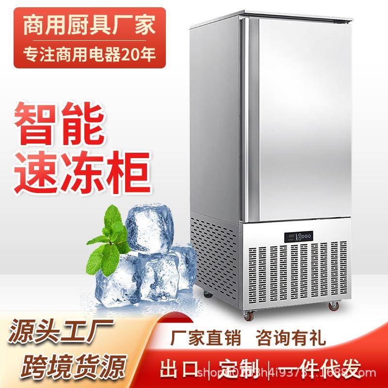 速冻柜商用12盘冰柜插盘风冷无霜烘焙包子饺子急速冻机冷冻柜