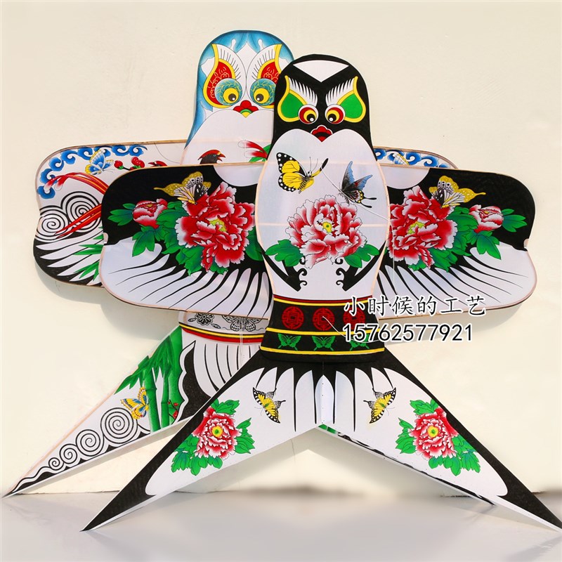 潍坊沙燕风筝立体装饰展览布置学校幼儿园画室传统老式风筝