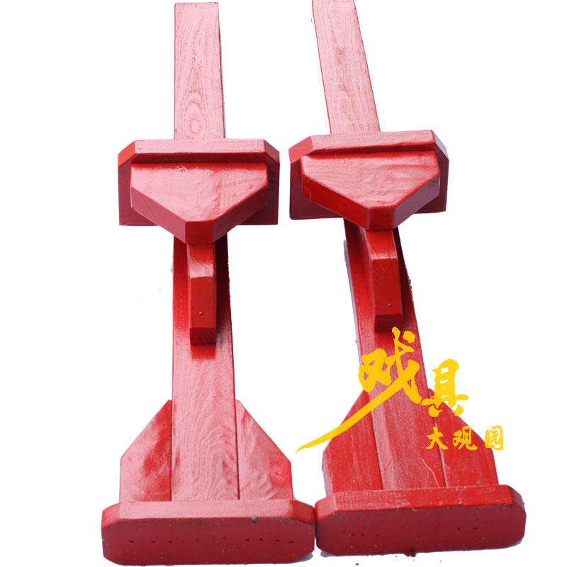 小丑酒吧彩球表演木质高跷拐子道具儿童木踩高跷木成人高跷定制