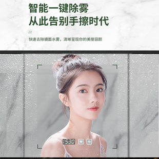 镜箱带置物架洗手间梳妆镜子现代储物收纳柜智能镜 浴室镜柜挂墙式