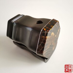 黑檀二胡筒 专业黑檀二胡桶子 六角二胡琴筒 已S蒙皮带底座可选皮
