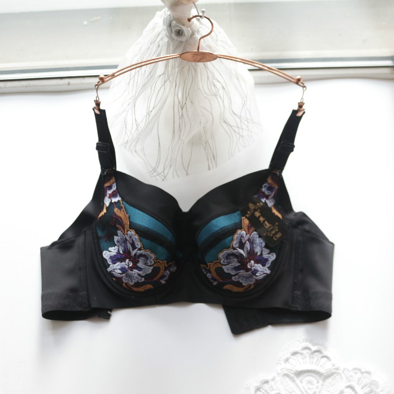 美背文胸一体侧收副乳胸罩女大码纹胸胖mm大罩杯聚拢 全罩杯内衣