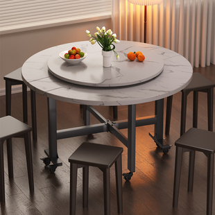 圆桌十人位圆餐桌转桌盘家用小户型饭桌旋转圆盘酒店圆桌子可折叠
