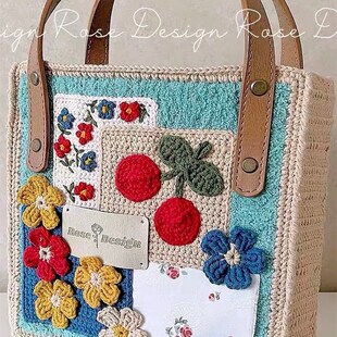 成品 手工编织包包 B钩织  毛线包 带内衬