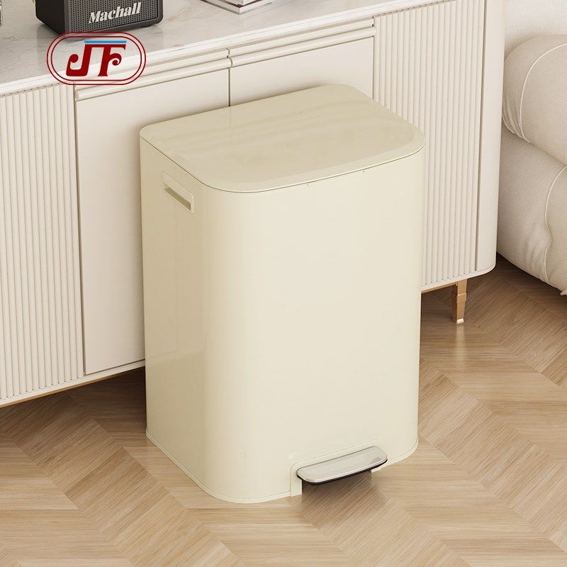 客厅简约垃圾桶带盖不锈钢家用厨房脚踏脚踩式有盖大号容量酒店商