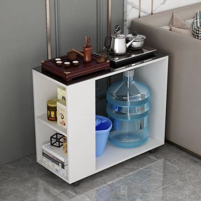 钢化玻璃沙发边几客厅角柜免漆移动茶桌小茶几带轮子烧水柜小茶台