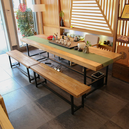 新中式茶桌椅组合实木茶室喝茶桌客厅小茶台功夫茶几办公室泡茶桌