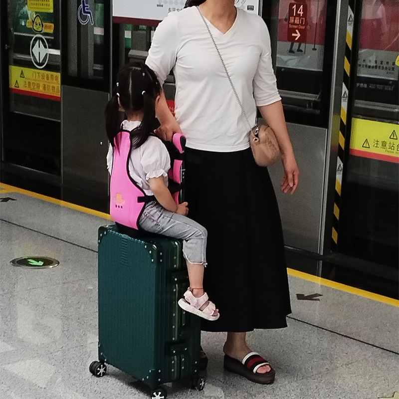 行李箱儿童座椅带手推车可坐可骑座垫宝宝旅行箱溜娃箱懒人拉杆箱