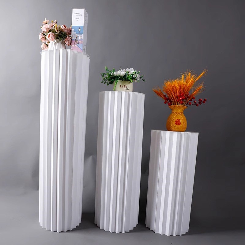 一周岁满月百天生日装饰台甜品台展架罗马柱折叠圆形立柱摆件道具