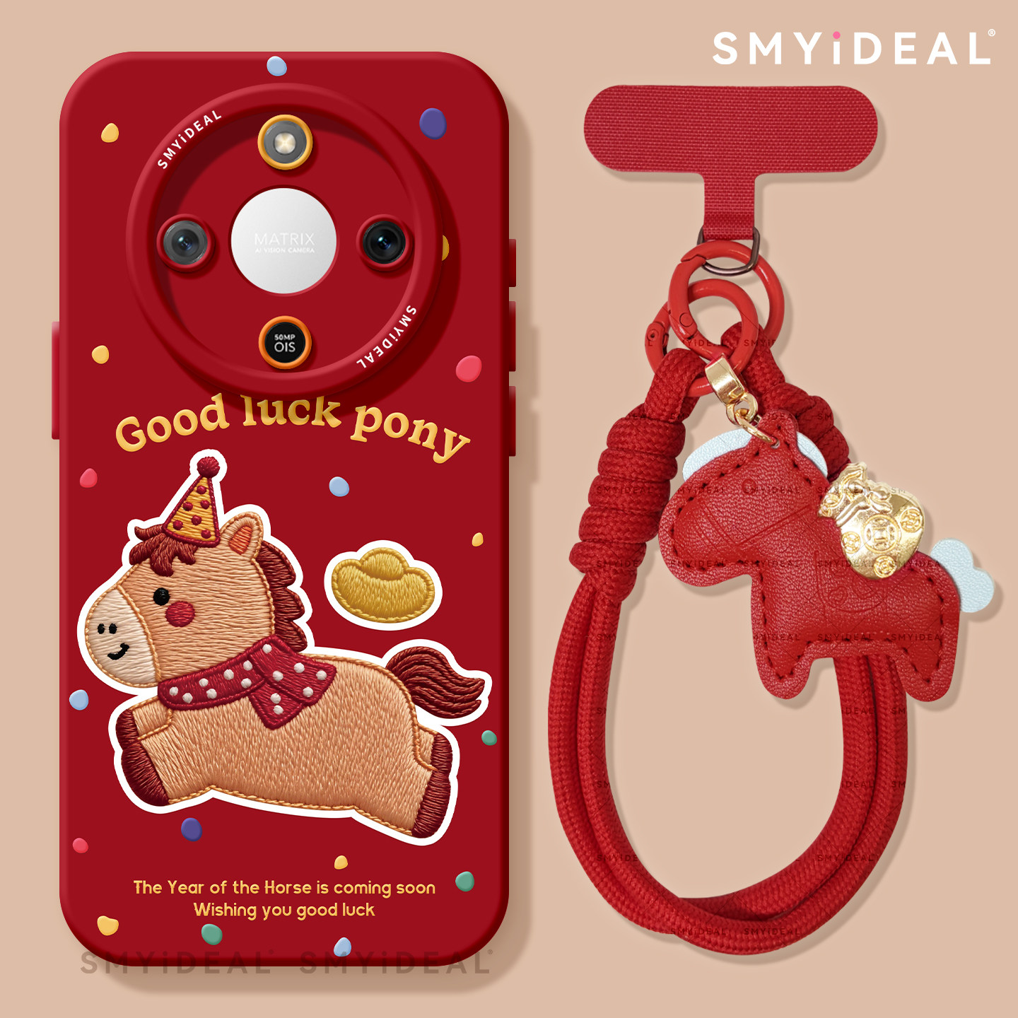 适用荣耀x70手机壳新款x60pro喜庆x50保护套新年x40gt围巾小马马年70华为X50GT外壳x50i+本命年x70pro过年x60,3C数码配件,手机保护套/壳,淘宝优惠券,粉丝福利购,淘宝优惠卷