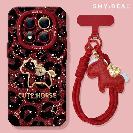 适用红米note15pro手机壳喜庆note14保护套马年note13pro豹纹小马10por+新年13本命年12turbo红色11过年15