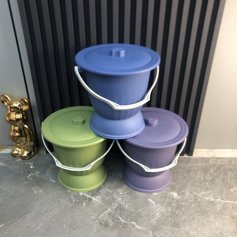 大人家用痰盂孕妇尿桶带盖防臭女卧室老人小便器起夜尿壶尿盆手提