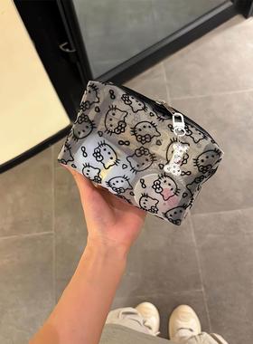 KT猫豆腐包！网纱化妆品化妆刷收纳包小包洗漱包化妆包旅行神器