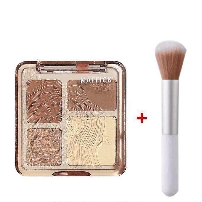 MAFFICK高光立体修容盘细腻四色一体盘修饰侧影鼻影提亮哑光推荐