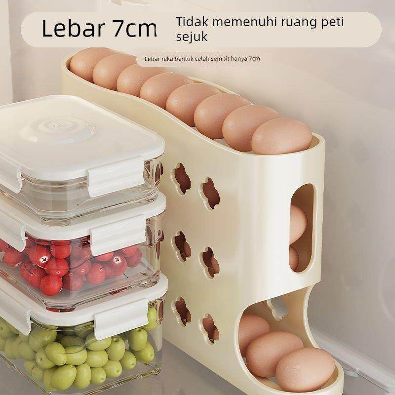 【日本专研】滚动鸡蛋收纳盒多层斜口自动滚蛋器冰箱鸡蛋托保鲜盒,收纳整理,食物收纳盒,淘宝优惠券,粉丝福利购,淘宝优惠卷