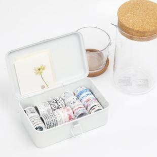 白色全金屬工具箱 金屬箱子工具箱 鋼制收納箱 鐵皮工具箱醫(yī)藥箱