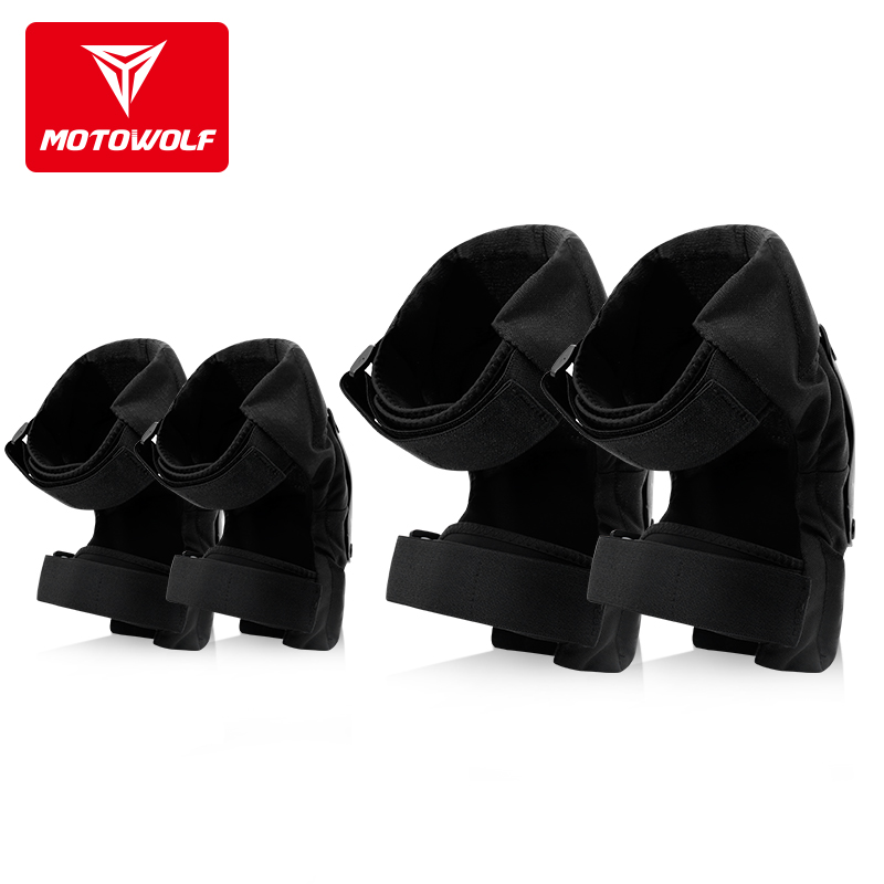 摩多狼摩托车防摔护具夏季舒适透气越野机车骑行护膝护肘四季防风
