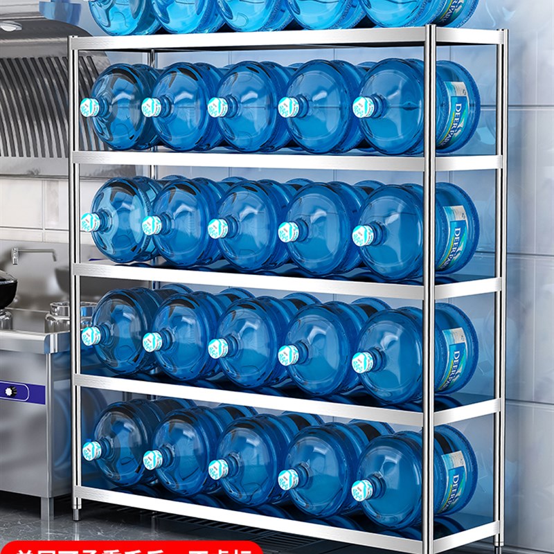 仓储重型货架超强承重厨房置物架落地多层锅具收纳推车库不锈钢架