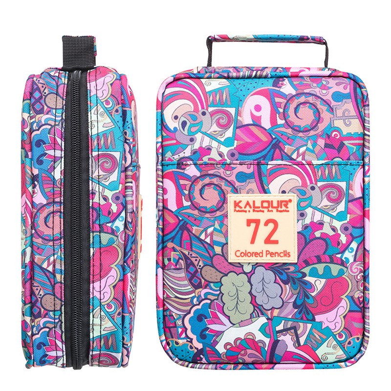 级72色油性彩铅套装便携布袋手绘填色工具彩色笔美术绘画用品