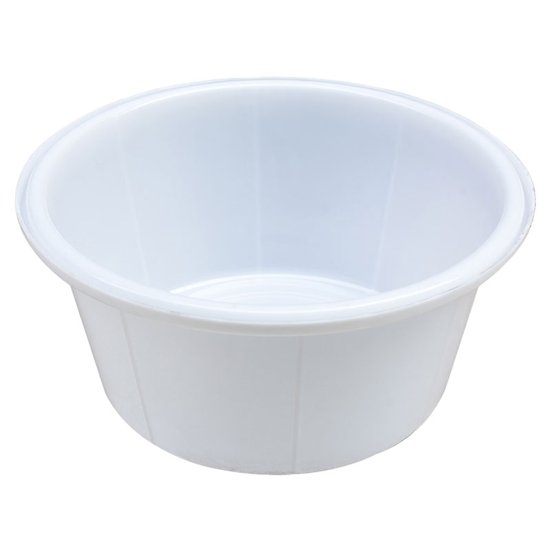 钢化塑料盆特厚牛筋盆白色圆形特大号洗澡盆大人家用加厚耐用大盆