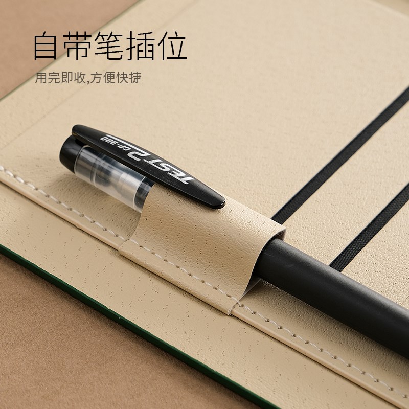 a5硬皮面三折磁吸活页笔记本本子可拆卸2024年新款定制可印logo商