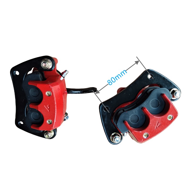 电动四轮车碟刹下泵电轿后刹卡钳V款80mm孔距油刹泵后刹下泵油泵