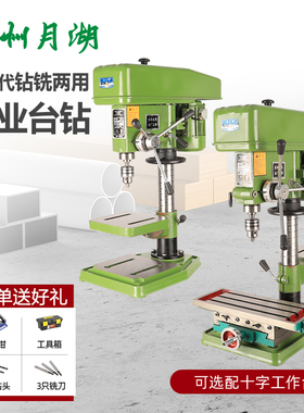 杭州月湖台钻z516 台式工业钻床16mm多功能钻铣床ZX7032立铣 端铣