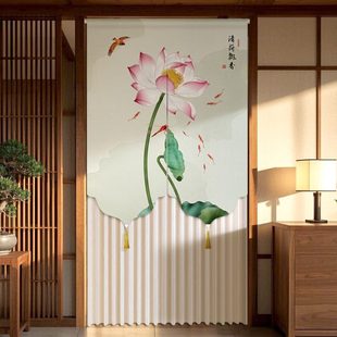 门客厅艺遮挡布厕所门免打孔玄关对家用防蚊门帘卧室 入户半新中式